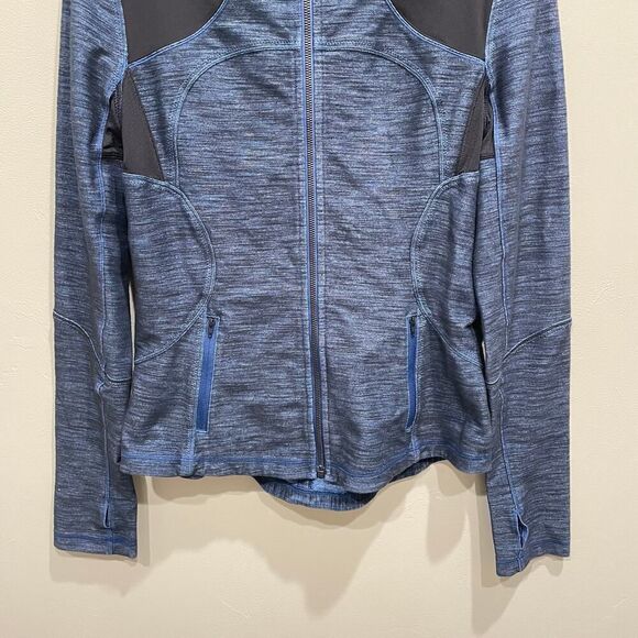 Lululemon Forme Jacket Reversible Slub Denim Limitless Blue / Black - Size: 10 - Picture 5 of 12